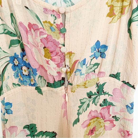 REVOLVE Auguste The Label Blush Delilah Bloom Pintuck Jumpsuit Size 2 - Picture 5 of 8